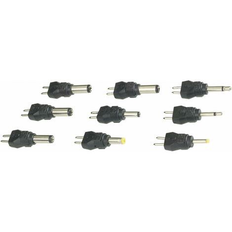 Voltcraft – Set de 9 connecteurs basse tension Ø ext 2.35 à 5.5 mm – Connecteurs droits pour blocs d'alimentation – Adaptateurs DC 9 pièces - D97520 (1/3)
