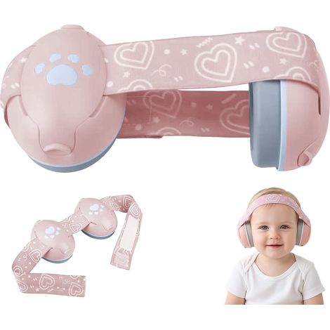 Casque Anti Bruit pour Bebe, Protection Auditive, Amélioration du Sommeil Avion Bandeaux Antidérapants Nourrisson, Certifiée CE, Enfant jusqu'à 36 Mois (1/5)