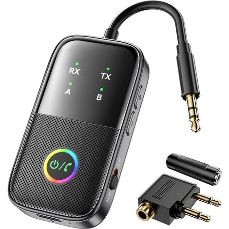 Adattatore trasmettitore-ricevitore 2 in 1 per TV, palestre, bassa latenza e HD per autoradio e sistemi home theater. (1/2)