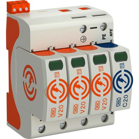 OBO Bettermann SurgeController V20 tetrapolar con NPE+FS 280V, 5095333