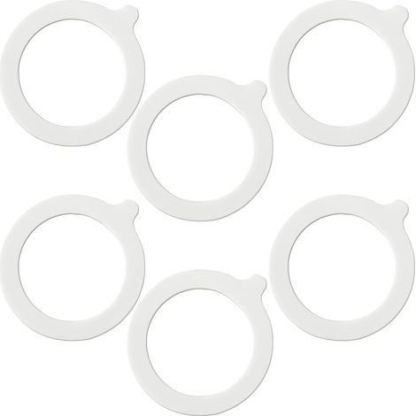 CCYKXA Pieces Universal Silicone Jar Seals, Suitable for Glass Jars, Homemade Sealed Jars, etc. (Inner Diameter 6.7 cm, Outer Diameter 9.3 cm, White) (1/5)