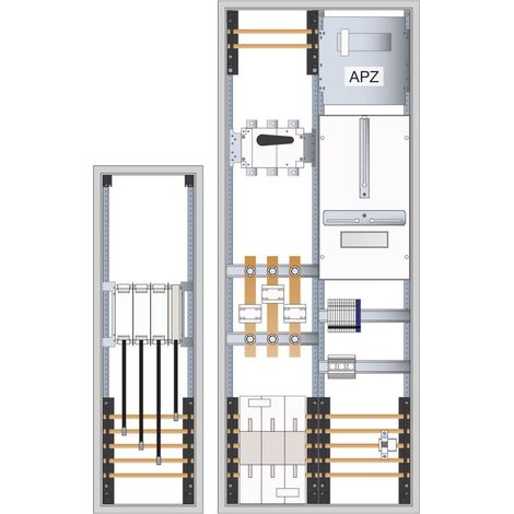 hager Wandler- und Messschr,Univ.N,1400x550x205,1ZF,APZ,NAR NH2 SUT, AAR Lasttr.250A (1/2)