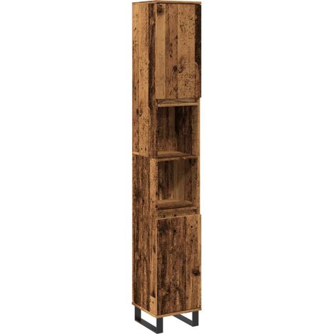 Maison Exclusive - Badschrank Altholz-Optik 30x30x190 cm Holzwerk