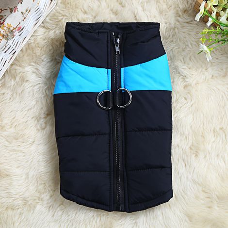 Gilet imperméable en coton pour chien, gilet pour animal de compagnie, manteau pour chien automne et hiver, manteau pour chien automne et hiver petits et moyens chiens, manteau chaud pour chien (M) bl (1/5)