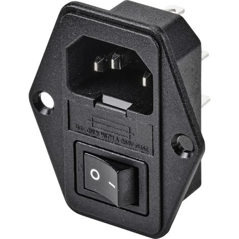 TRU COMPONENTS TC-10088400 Kaltgeräte-Steckverbinder C14 Stecker, Einbau vertikal Gesamtpolzahl: 3 1 (1/4)