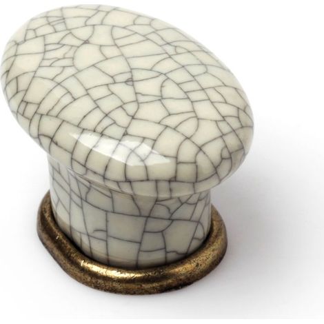 Pomo en porcelana cuero, dimensiones: 41x29x26mm - (1/5)
