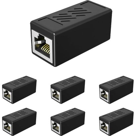 6 Coupleurs RJ45 Blindés, Connecteurs Réseau Ethernet, Extension de Câble Femelle à Femelle, Compatibles avec Cat7/Cat6/Cat5e/Cat5, pour Connexion Fiable et Rapide (1/5)