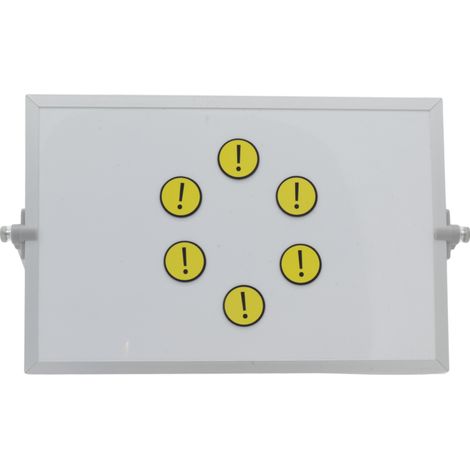 Symbole magnétique Point d'exclamation 3x3 cm jaune (1/2)