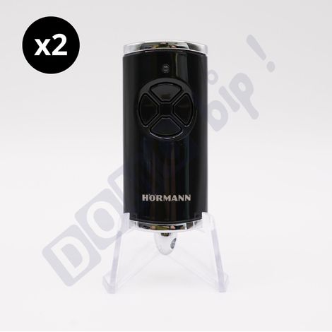 Hörmann HSE 4 BS Noir Brillant - Lot de 2 télécommandes 4 canaux pour motorisation BiSecur - Référence : 4511561 - Fréquence : 868 MHz (1/5)