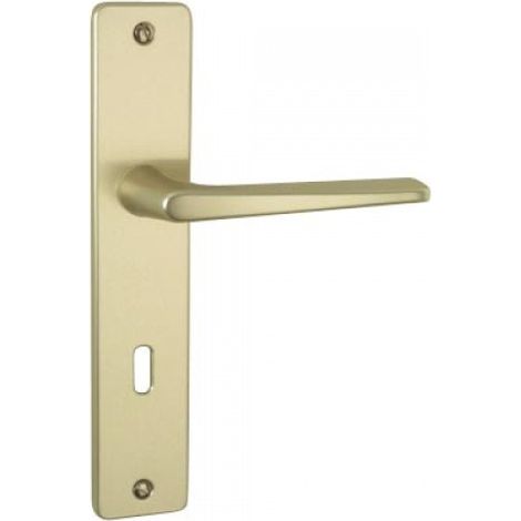 Juego de puerta Riviera 90 BEZAULT Distancia central 195 mm Champagne - Llave L - 0072836