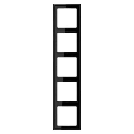 Jung Cadre 5x, LS 990, IP 44, Duroplast, noir, montage vertical et horizontal LS 985 SW