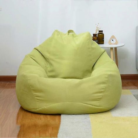 Pouf Lazy Sofa - Housse en tissu vert matcha, 90 x 110 cm (1/2)