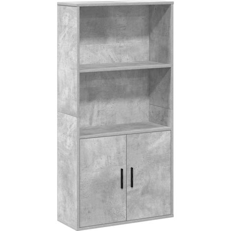 Bibliothèque,Armoire à Livres gris béton 60x24x120 cm bois d'ingénierie CFW5405301 (1/5)