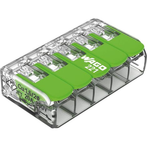 100 Connecteur D'épissure Compact 5 X 0,2 - 4 Mm² Pour Tous Types De Fils - Vert
