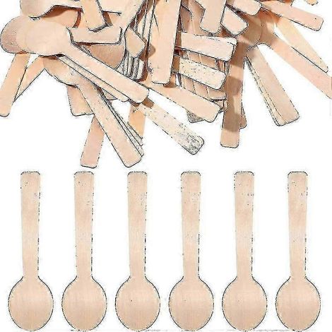 Mini-cuillères en bois pour glace et café, paquet de 500 (1/5)