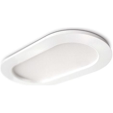 EcoPower - Spot incasso singolo ovale bianco - 1xE27x12W