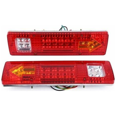 kit Feux Remorque Led, Lot de 2 feux arrière 19 LED pour voiture, camion, remorque, van - Étanche 12 V (1/5)