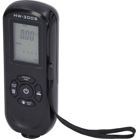 HW-300S Schichtdickenmessgerät, digitales LCD-Display mit Hintergrundbeleuchtung, Filmdickenmesser für die Metallverarbeitung, chemische Verarbeitung, Hochformat, Schwarz (1/5)