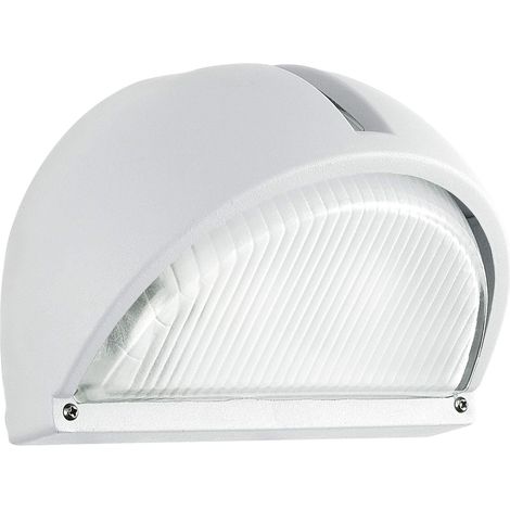 Applique Esterno Contemporanea Onja Alluminio Bianco Vetro 1 Luce E27 (1/5)