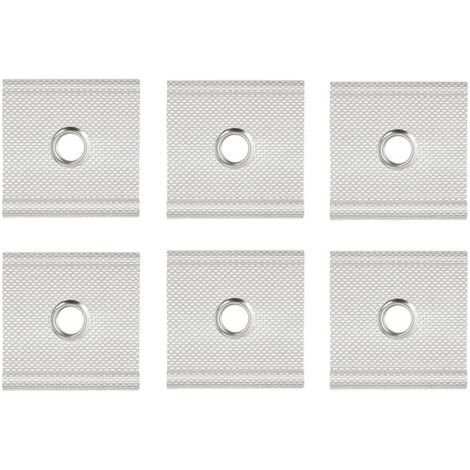 Lot de 6 œillets de passepoil pour rail de fixation 5/6 mm - 7/8 mm - Lot de 6 crochets pour auvent de tente, camping, caravane (1/4)