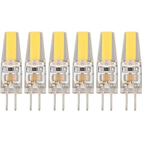 6 Pièces Ampoule LED G4 6W 500LM Blanc Chaud 220V Pour Plafonnier Applique Lampe De Table Économie D'Énergie (1/4)