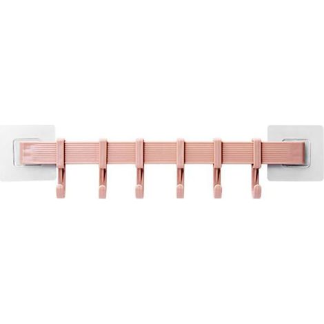 Patères murales, sans perçage, porte-serviettes multifonctionnel pour chambre, salle de bain, couloir, couleur abricot.