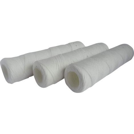 Lot de 3 cartouches filtrante anti-sédiments bobinée 20 micronsTaille standard 10", pour filtrer les impuretés de l'eau du réfrigirateurDurée : 6 mois (1/3)