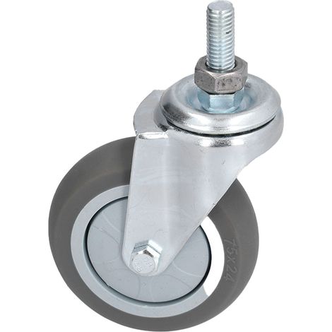 Roulettes pivotantes 3 pouces en PVC durable, résistantes à l'usure et à forte capacité de charge, pour étagères, sans freins