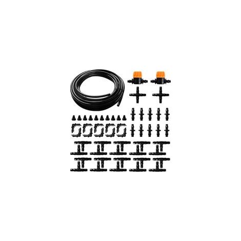 55-teiliges 4/6 mm Tropfbewässerungsset, 5 m Bewässerungsschlauch, Bewässerungssystem mit geraden Schlauchverbindern, T-Stücken und Endkappen für Garten und Pflanzen (1/5)