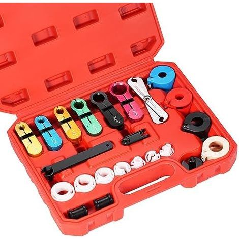 22 pièces climatisation Voiture Ligne de Carburant déconnexion Ensemble d'outils Automobile Transmission dissolvant Trousse - (1/5)