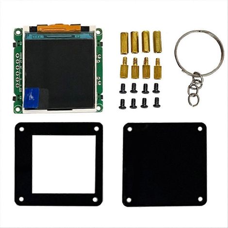 ESP32 C3 Mini TV portable de bureau, pendentif LVGL, écran LCD 1,44 pouce ST7735, station météo LVGL (GIF) (1/5)