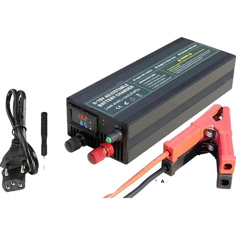 Chargeur de batterie haute puissance, courant réglable 0-100A, affichage intelligent LCD (1/2)