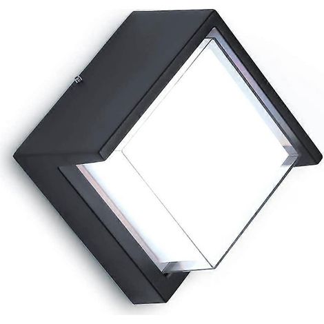 12-W-LED-Außenwandleuchte – Quadratische Form – Aluminiumgehäuse – IP65 wasserdicht