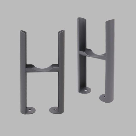 NRG Floor Mounting Radiator Leg Kit for Traditional 3 Bar Radiator Anthracite