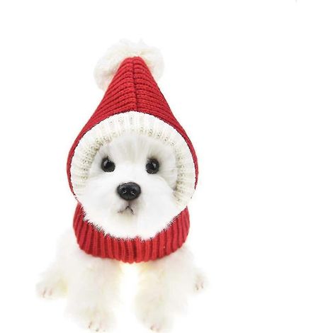 Chapeau de Noël pour chien de grande et moyenne taille, chaud et protecteur pour le cou et les oreilles, idéal pour l'hiver. (1/5)