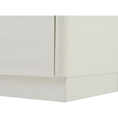 Meuble TV 1803440cm avec 4 tiroirs, meuble TV et console TV avec LED, meuble bas laqué et table TV, banc TV et commode TV adapté aux téléviseurs jusqu'à 80 pouces, blanc (1/5)