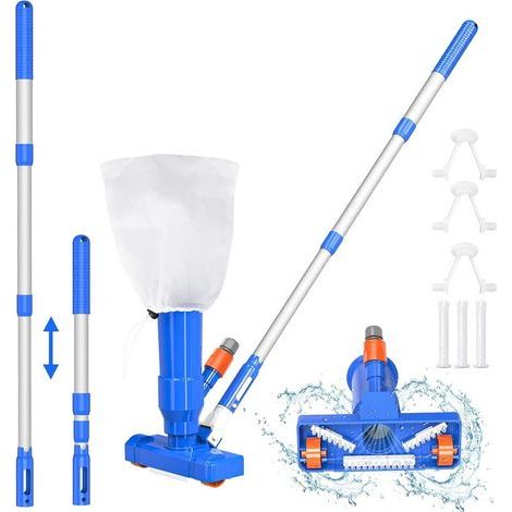 Kit Entretien Piscine – Aspiration, Sac à Feuilles, Manche Télescopique 40\ (1/5)
