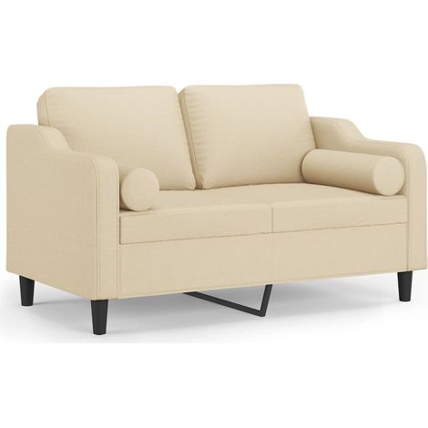 Maison Exclusive - Divano a 2 Posti con Cuscini Crema 120 cm in Tessuto