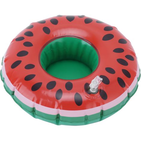 Lot de 12 sous-verres gonflables en forme de pastèque, porte-gobelets flottants pour enfants, jouets d'été et fêtes à la piscine (1/5)