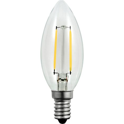 Ampoule LED filament C35 E14 2W 230lm 3000K Polux (1/3)