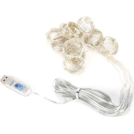 Guirlande Lumineuse 300 LED 3x3m USB avec Télécommande pour Décoration de Mariage et Fête - Blanc Chaud (1/5)