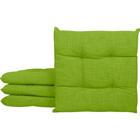 Set 4/6 Cuscini Sedia Con Lacci Cuscino 4 Punti Imbottiti Spessore 6 Cm Verde - 4 Pezzi (1/3)