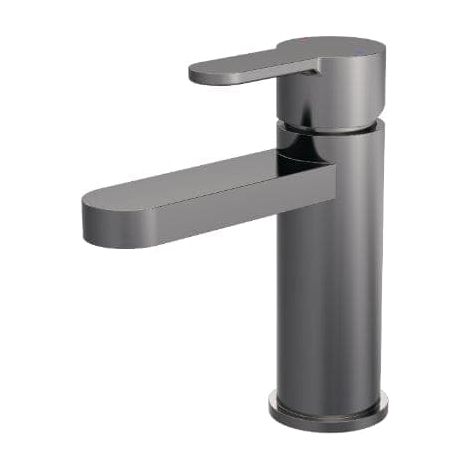 Nuie Arvan Brushed Pewter Mono Basin Mixer Tap with Push Button Waste - ARV705 (1/5)
