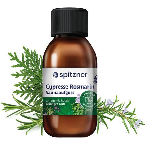 Spitzner Saunaaufguss Cypresse-Rosmarin 125 ml Wellness Sauna Aufguss Wellnessaufguss