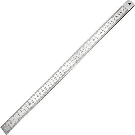 Règle de mesure épaisse de 2,5 mm en acier inoxydable avec marquage facile à lire, gamme de 50 cm pour la maison et le professionnel en acier inoxydable (1/5)