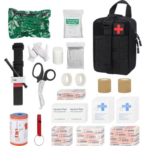 Tactique Sac de Secours, 54PCS Tactique Militaire Traumatisme Trousse de Premiers soins, Trousse Tactique Vide, Trousse Kit de Premiers, Trousse de Secours Militaire pour Maison Camping Chasse (1/5)
