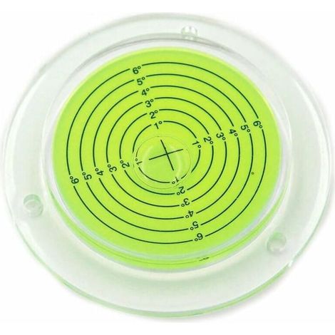 Niveaux à bulle Niveau à bulle circulaire rond à bulle avec trous de fixation pour camping-car, Vert, 100mm (1/4)