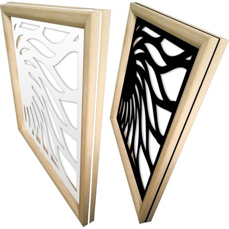 HOT SUN - Moduli Decorativi in Legno e PVC - Misura: 48x48 cm - Colore: bianco (1/4)