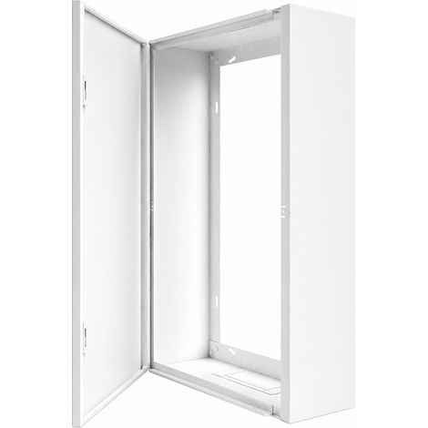Atole – Coffret électrique nu 13 modules en acier blanc – H. utile 480 mm – Prédécoupes pour goulotte – Installation rapide et facile (1/5)