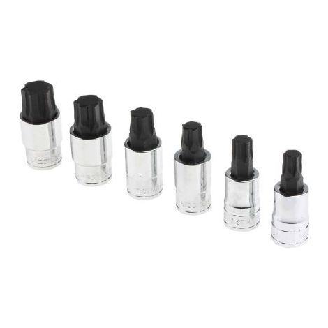 Facom – Coffret d'embouts de vissage 6 pièces – Douilles carrées 10-19 mm – Pour cliquet 1/4" – Vissage rapide en série (1/6)